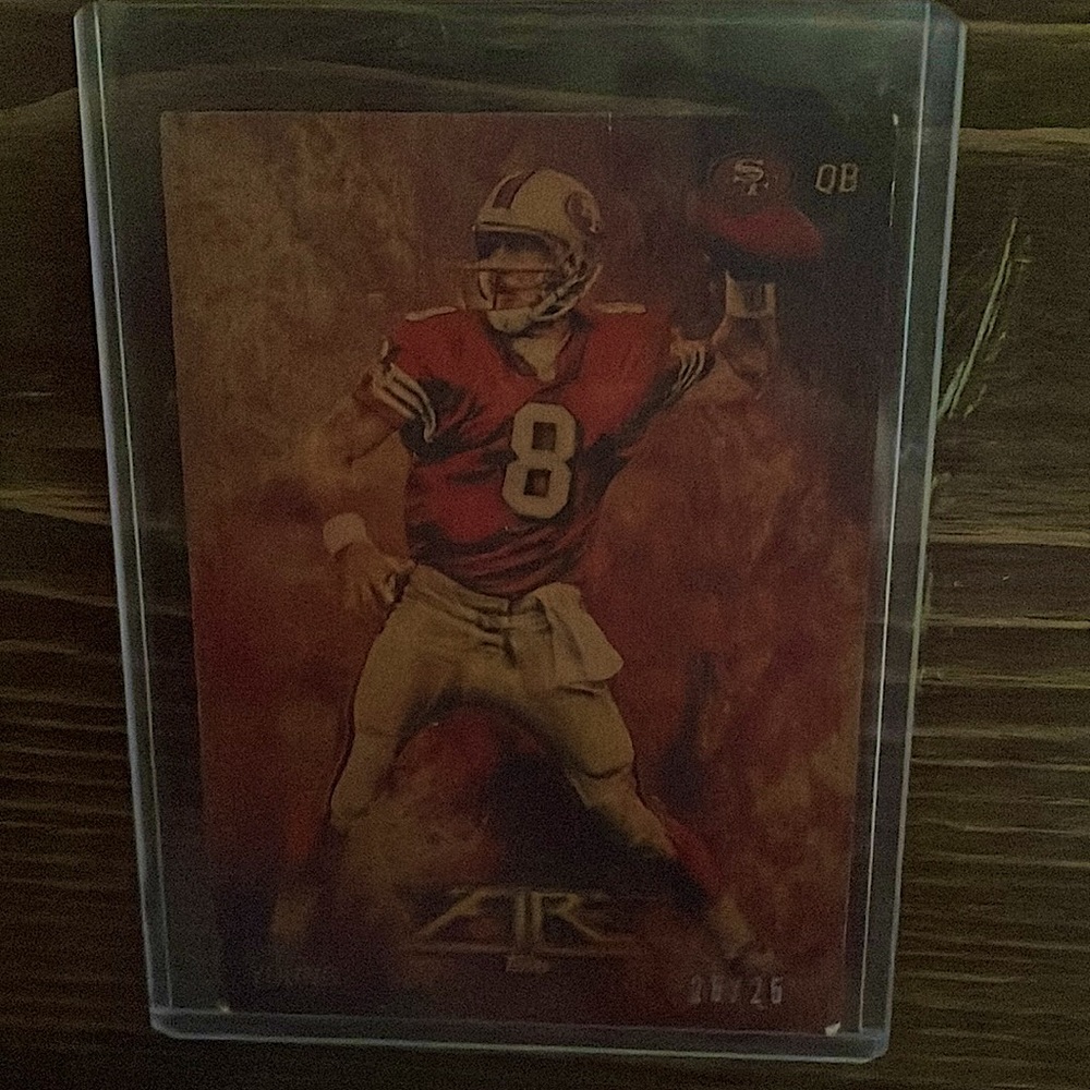 2014 Topps Fire Steve Young Wood 25/25